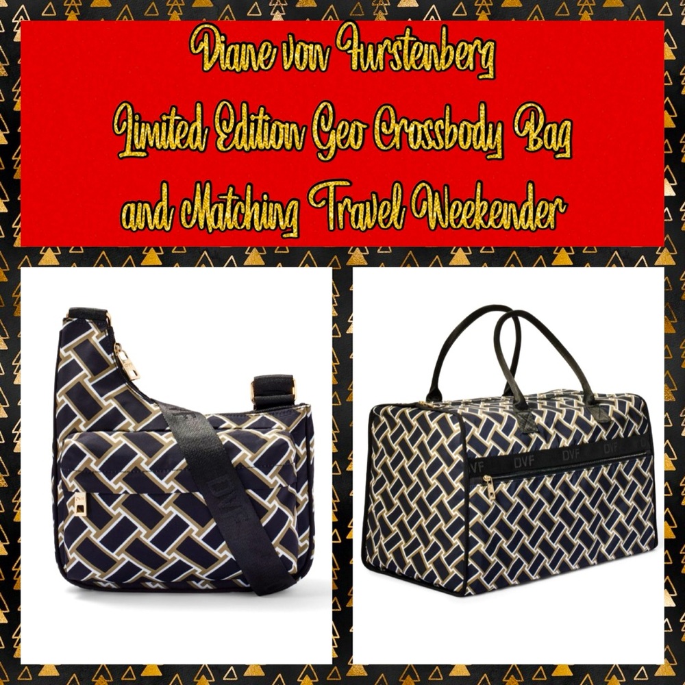LIM ED 2PC DVF TRAVEL & CROSSBODY BAGS